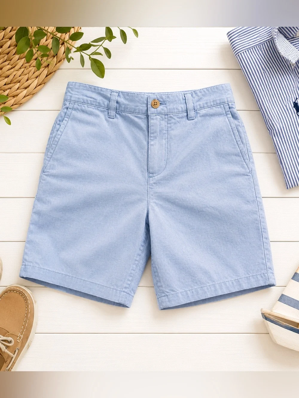 Polo Ralph Lauren Boys Light Blue Oxford Chino Shorts